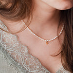 Pearl & Tag necklace women - Galore jewelry