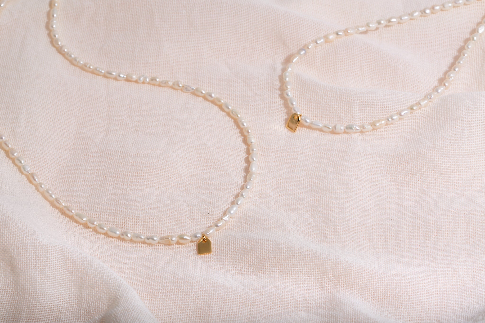 Pearl & Tag necklace women - Galore jewelry