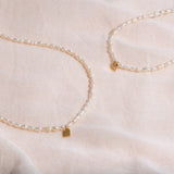 Pearl & Tag necklace women - Galore jewelry