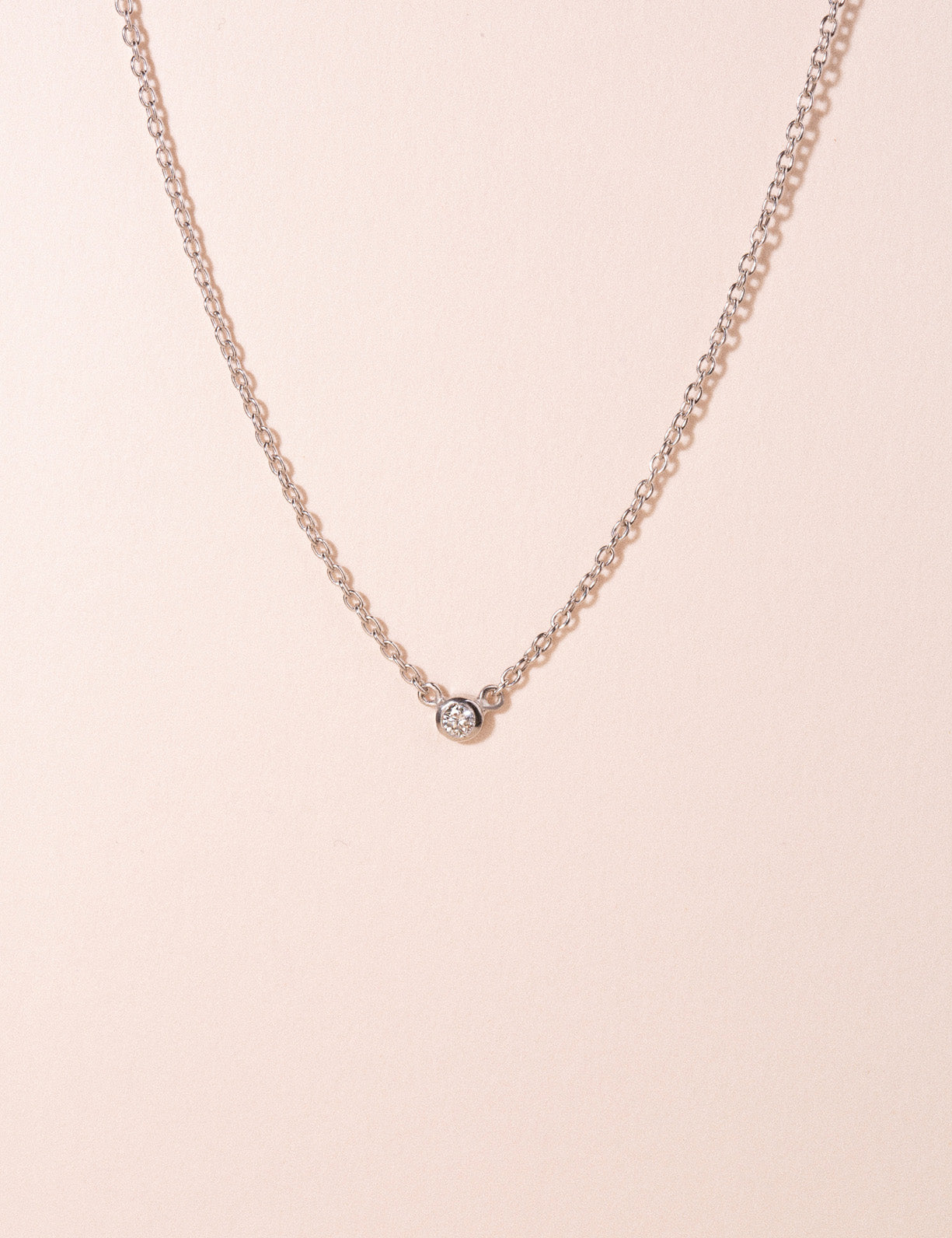 Single diamond necklace baby