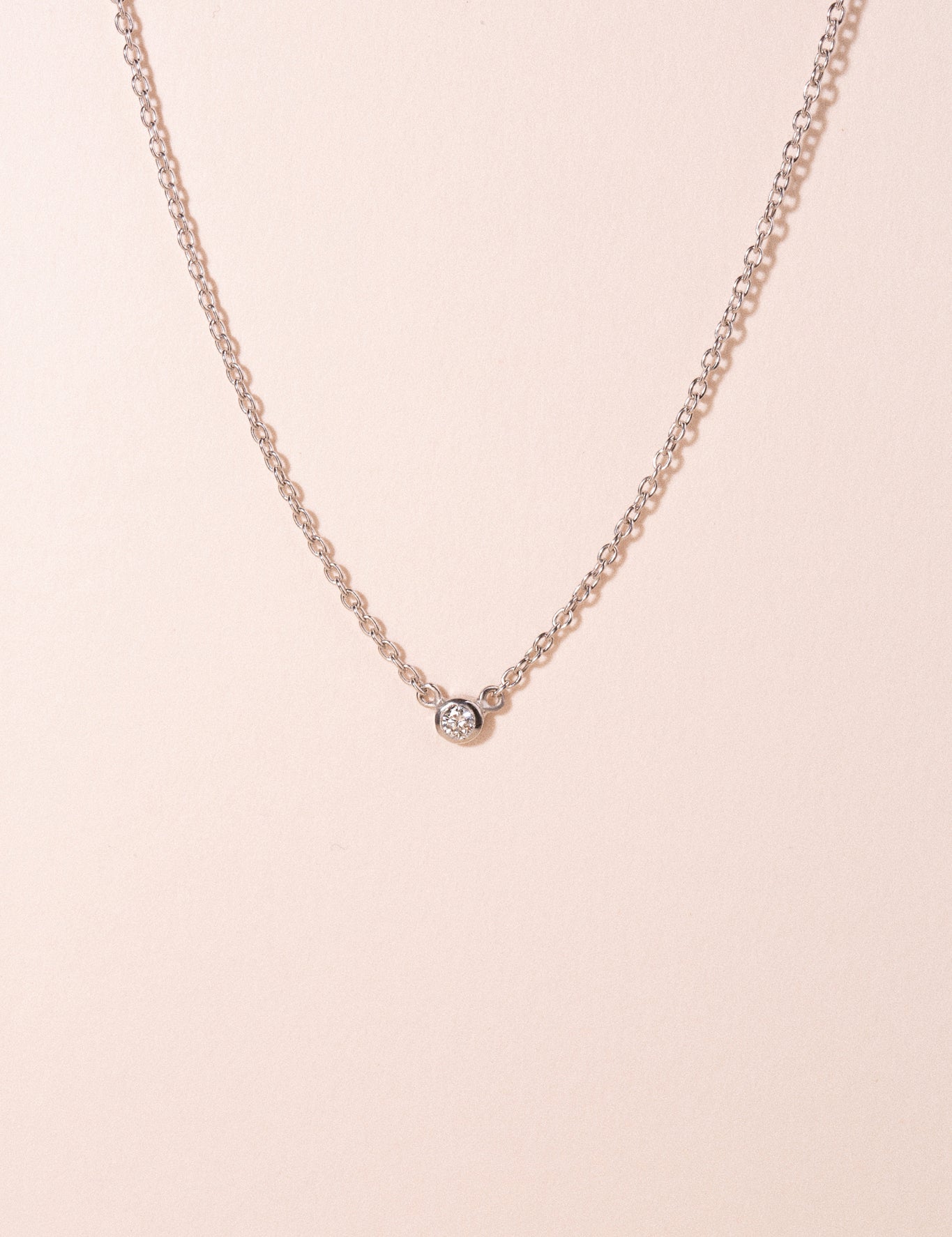 Single diamond necklace women
