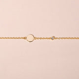 Circle and diamond bracelet baby - Galore jewelry