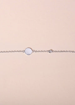 Circle and diamond bracelet baby - Galore jewelry