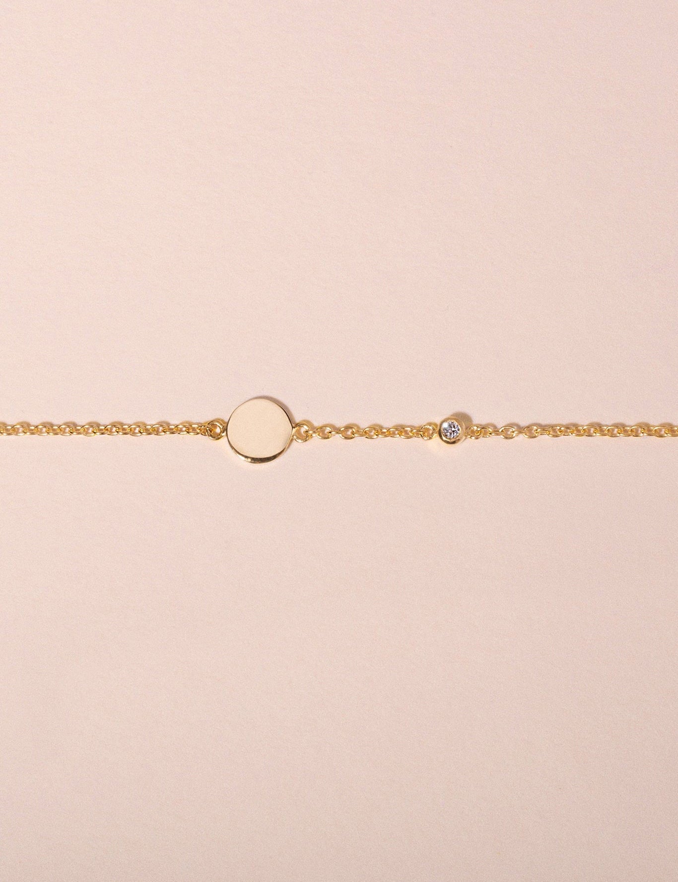 Circle and diamond bracelet petite - Galore jewelry