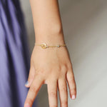 Circle and diamond bracelet petite - Galore jewelry