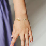 Circle and diamond bracelet petite - Galore jewelry