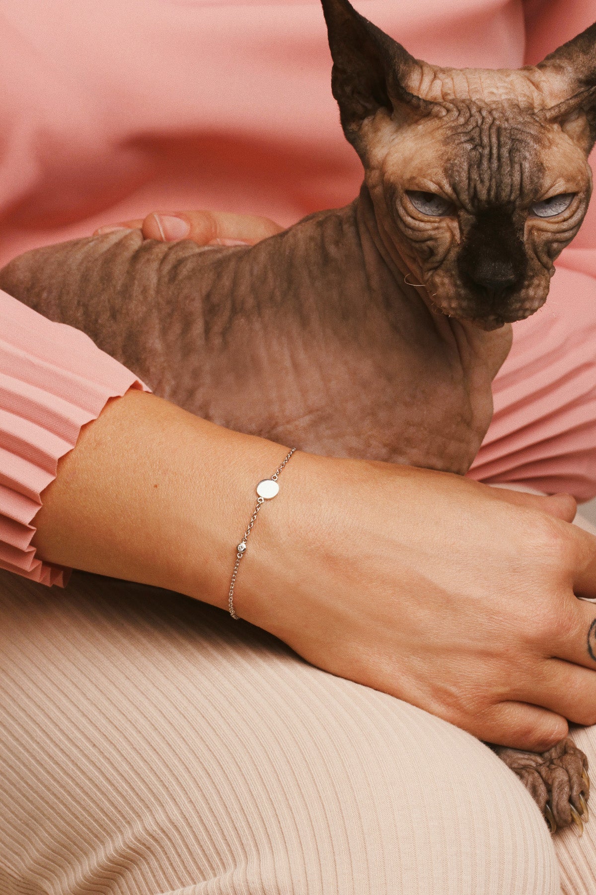 Circle and diamond bracelet women - Galore jewelry