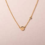 Circle and diamond necklace women - Galore jewelry