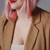Circle and diamond necklace women - Galore jewelry
