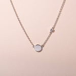 Circle and diamond necklace women - Galore jewelry