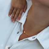 Circle and diamond necklace women - Galore jewelry