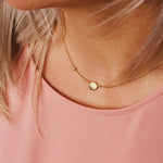 Circle and diamond necklace women - Galore jewelry