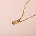 Label pendant - Galore jewelry