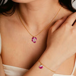 Part of Me necklace rose women - Galore jewelry
