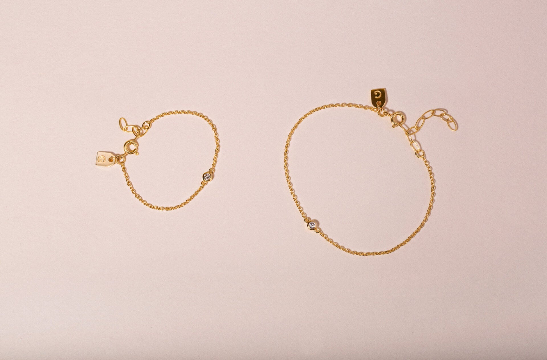 Single diamond bracelet baby - Galore jewelry