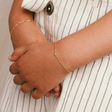Single diamond bracelet petite - Galore jewelry