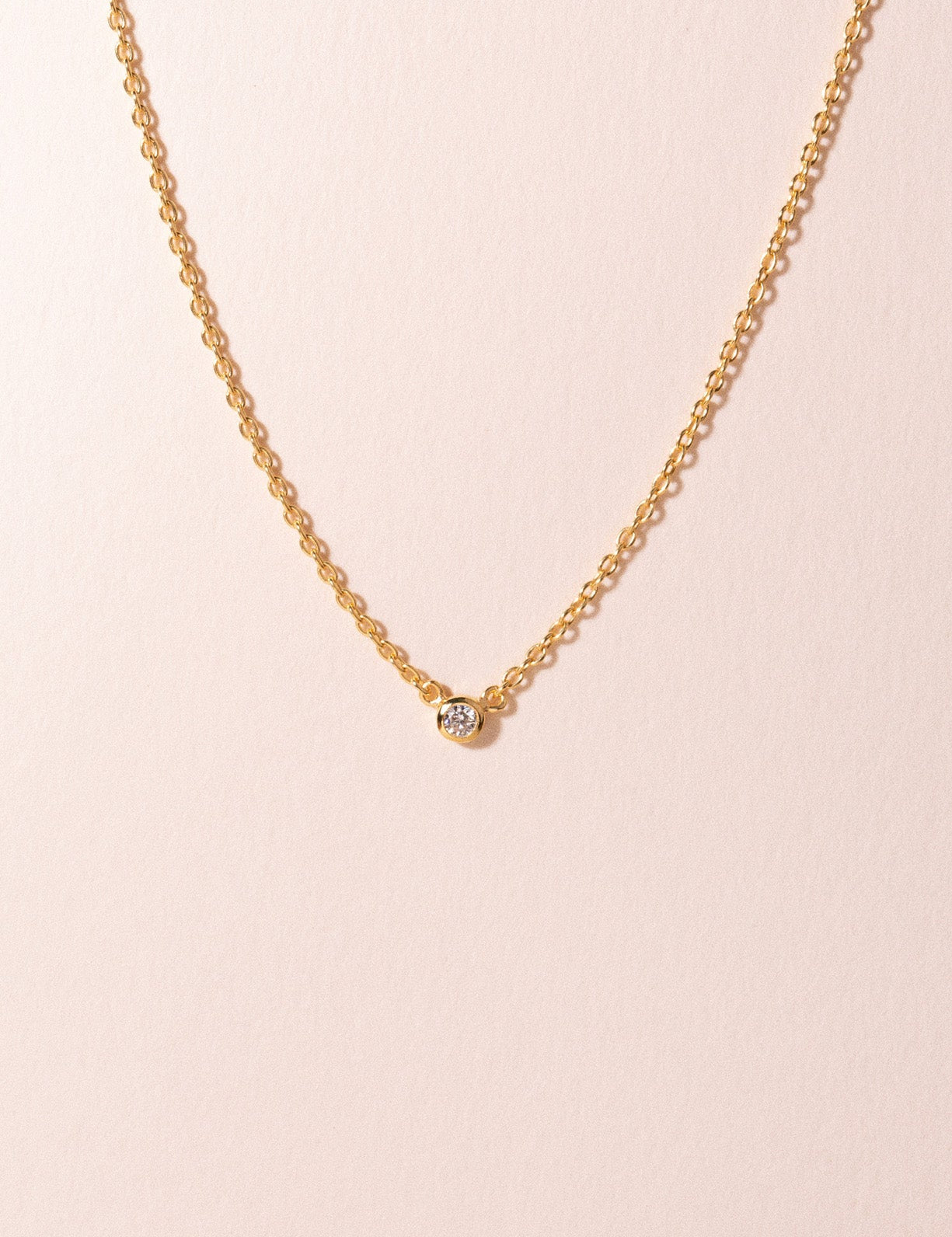 Single diamond necklace baby - Galore jewelry