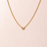 Single diamond necklace petite - Galore jewelry