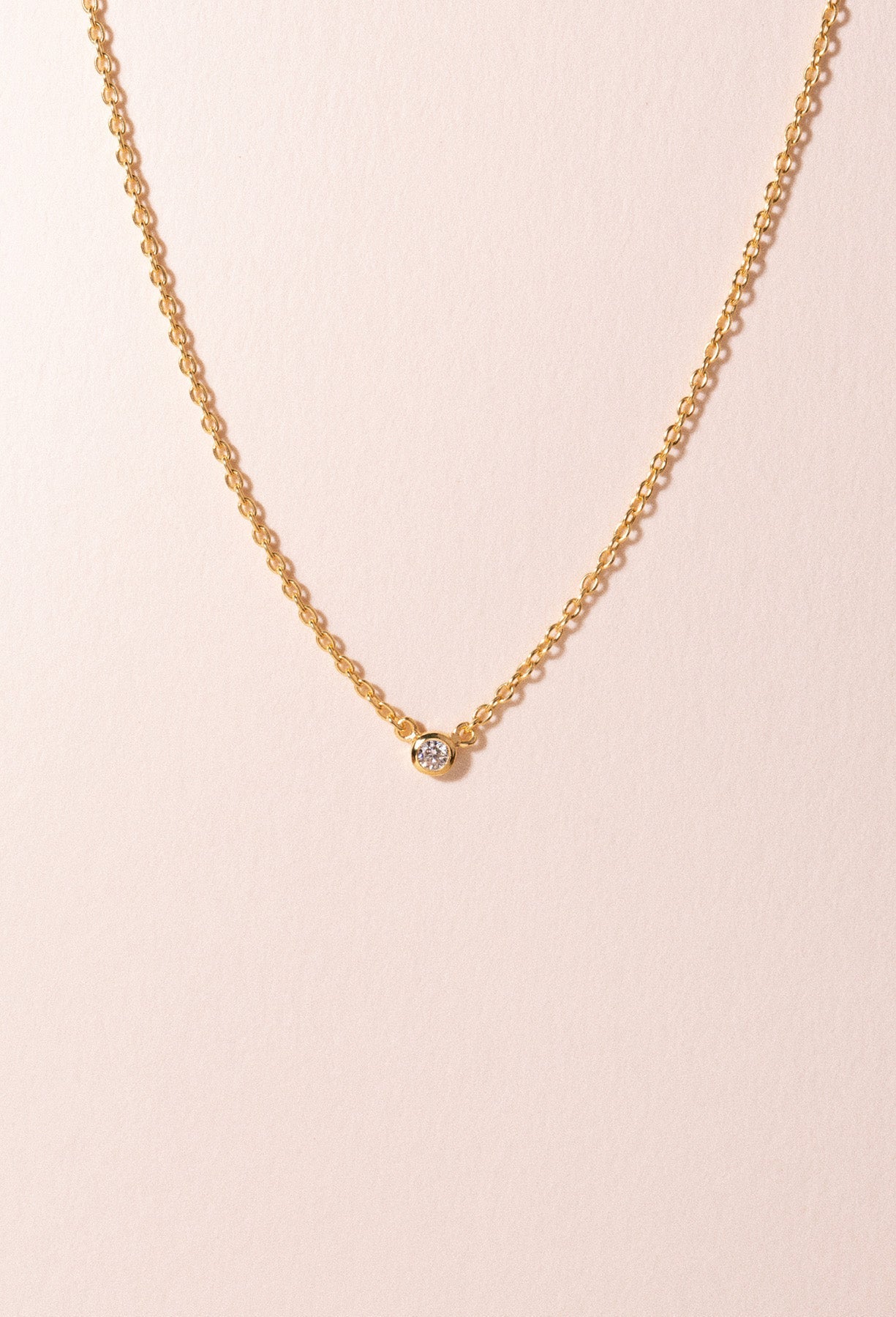 Single diamond necklace petite - Galore jewelry