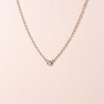 Single diamond necklace petite - Galore jewelry