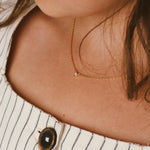 Single diamond necklace petite - Galore jewelry