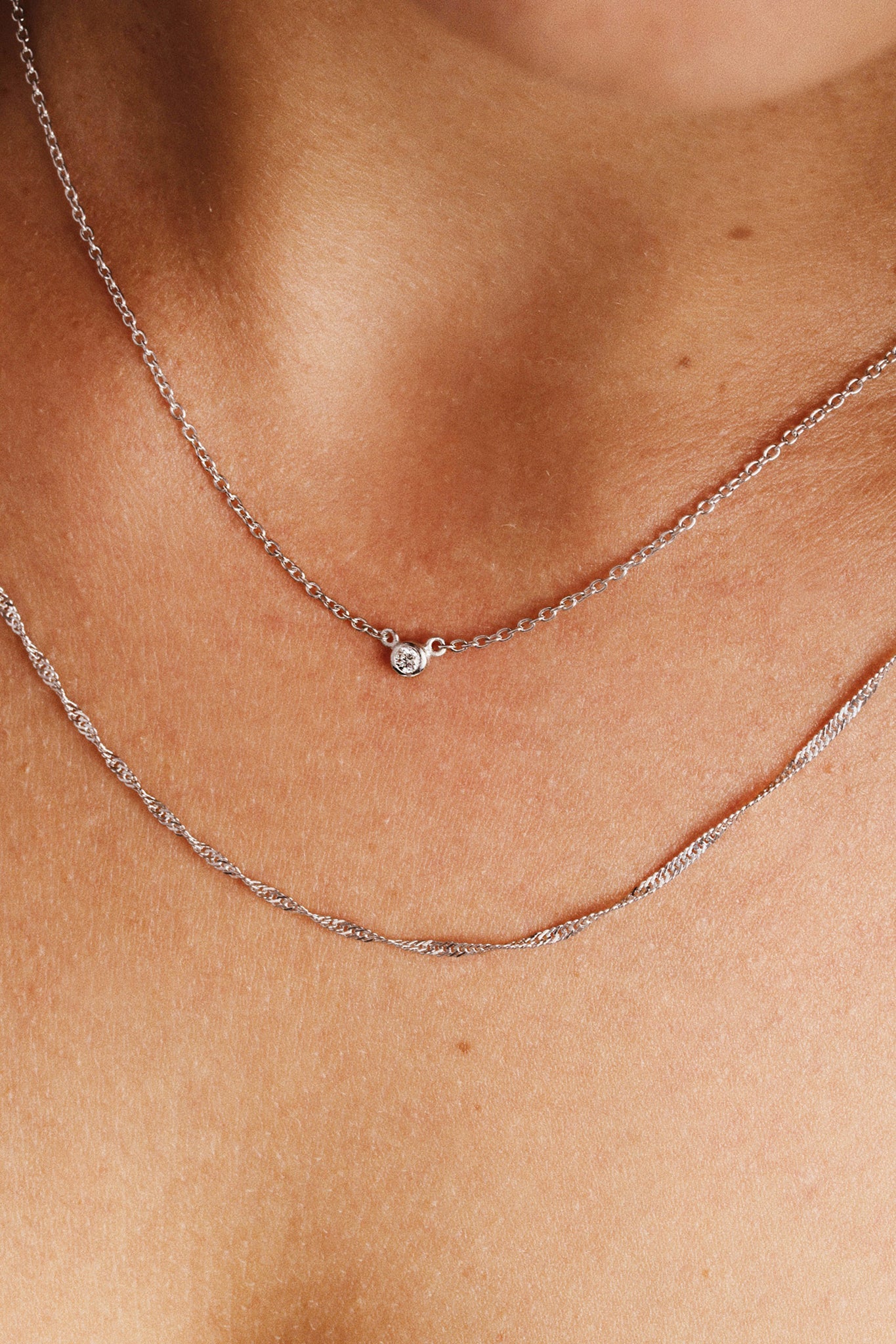Single diamond necklace women - Galore jewelry