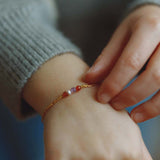 Figaro Gem red bracelet petite