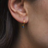 Birthstone hoop earrings