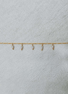 Figaro Pearl Drops bracelet petite