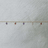 Figaro Gem Drops red bracelet women