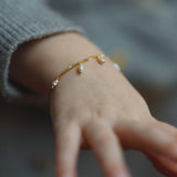 Figaro Pearl Drops bracelet petite