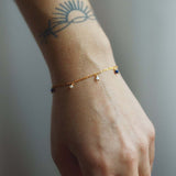 Figaro Gem Drops blue bracelet women