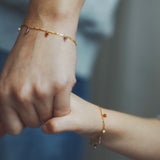 Figaro Gem Drops red bracelet women