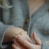 Figaro Pearl Drops bracelet petite