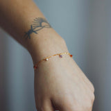 Figaro Gem Drops red bracelet women