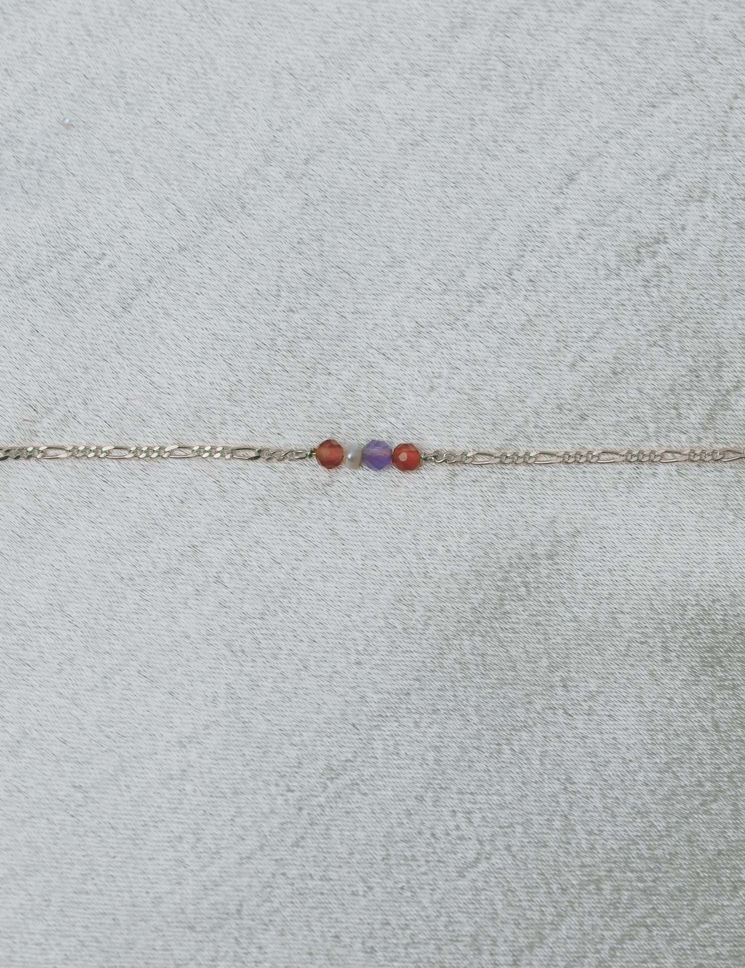 Figaro Gem red bracelet petite