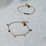 Figaro Gem Drops blue bracelet women