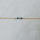 Figaro Gem blue bracelet petite