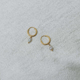 Pearl hoop earrings
