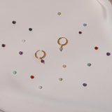 Birthstone hoop earrings