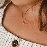 Single diamond necklace petite