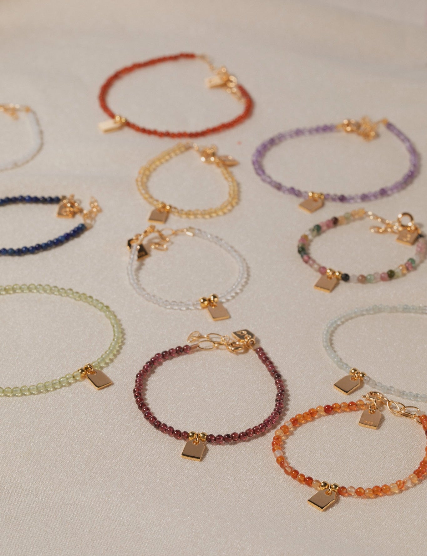 Birthstone & Tag bracelet petite - Galore jewelry