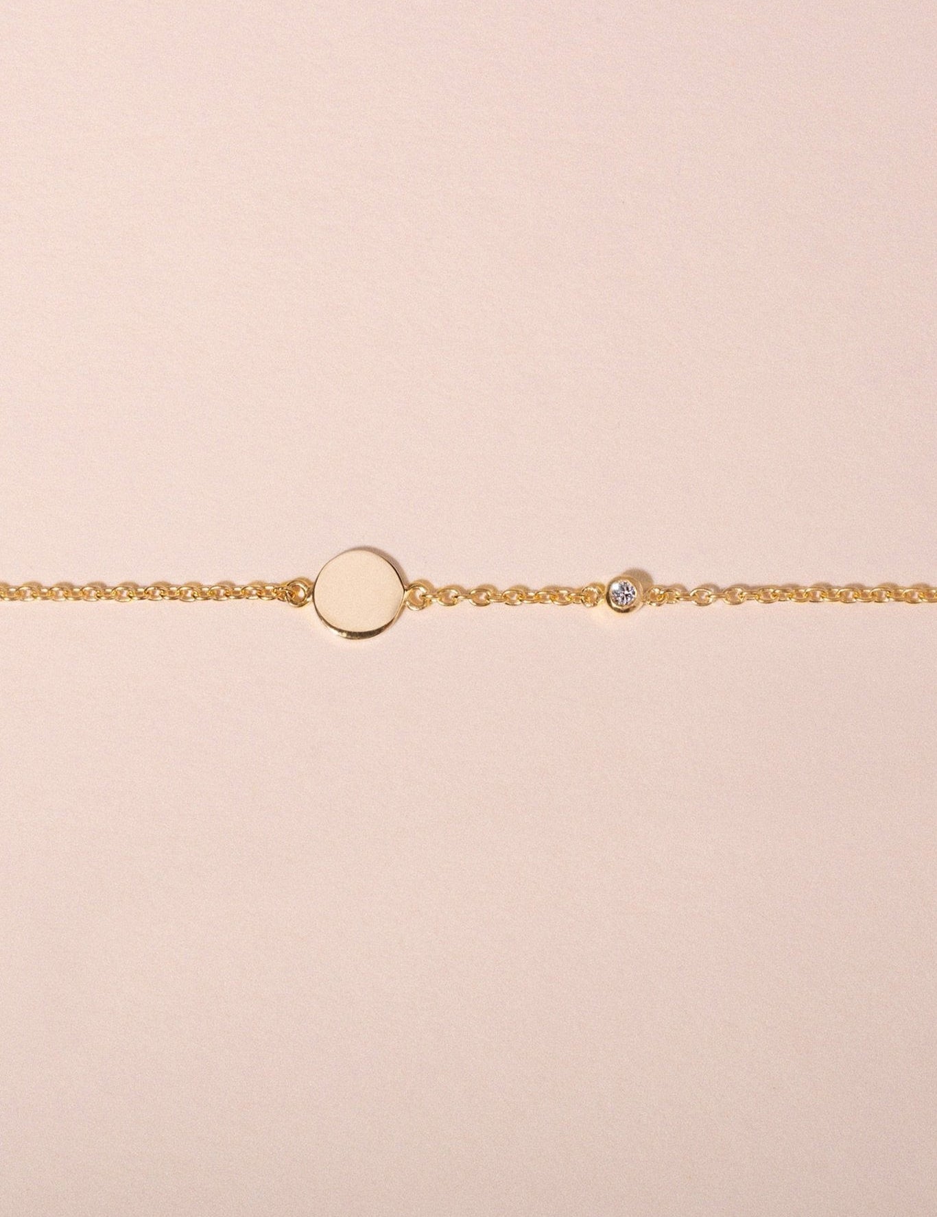 Circle and diamond bracelet baby - Galore jewelry