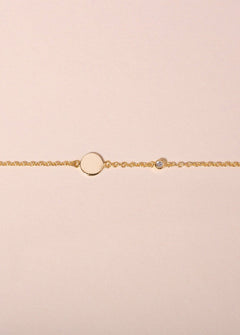 Circle and diamond bracelet baby - Galore jewelry