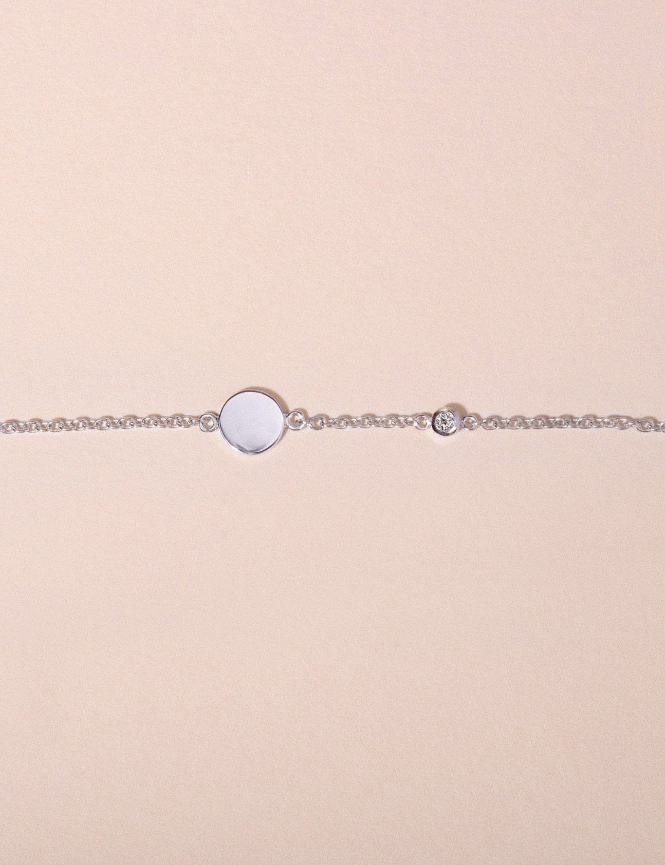 Circle and diamond bracelet baby - Galore jewelry