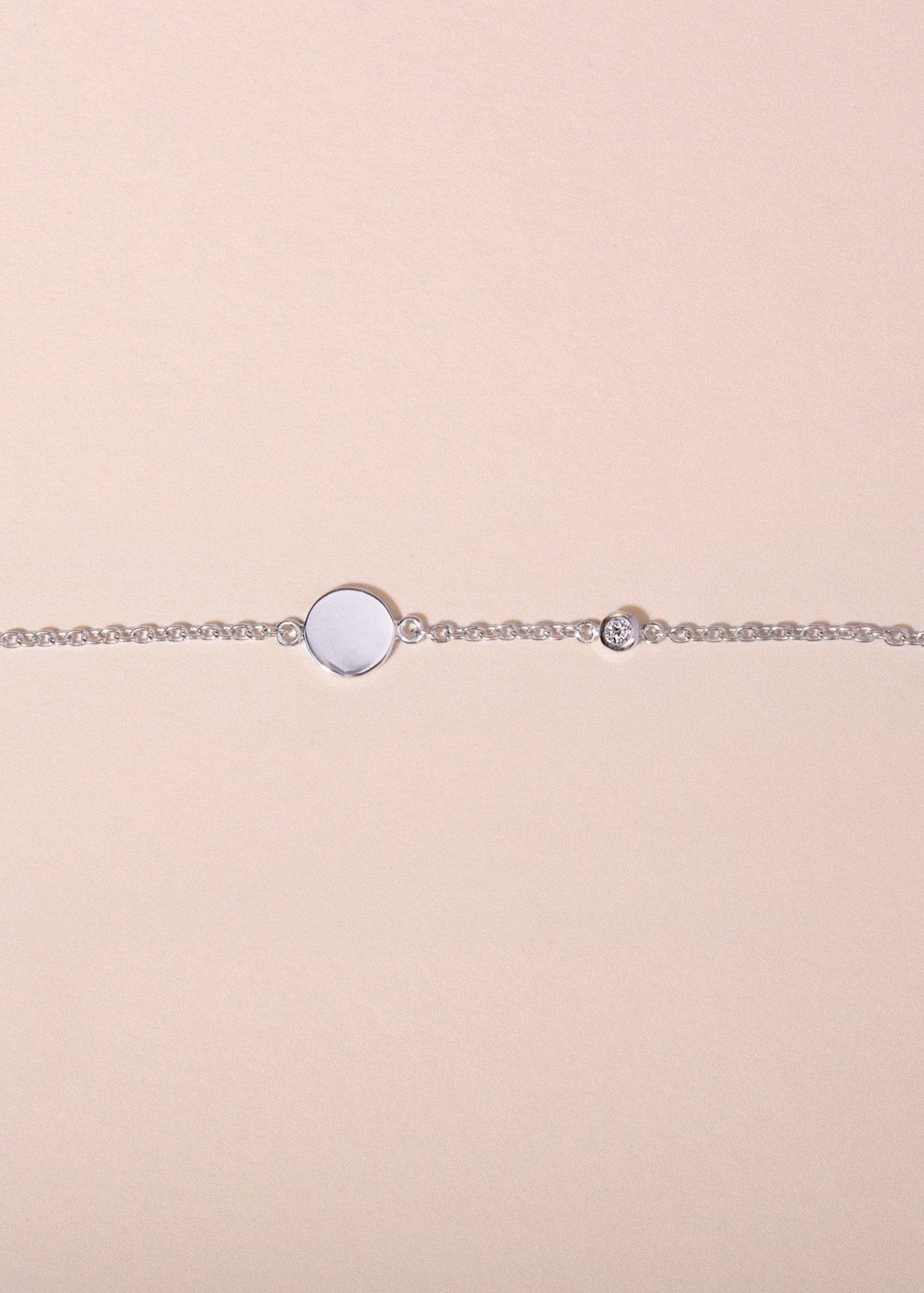 Circle and diamond bracelet baby - Galore jewelry