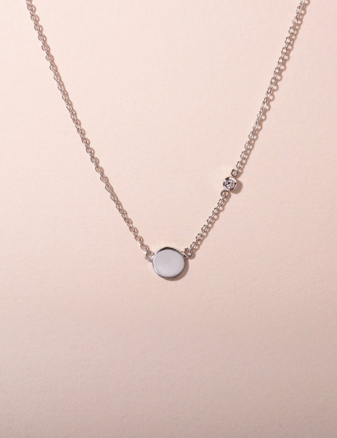 Circle and diamond necklace women - Galore jewelry