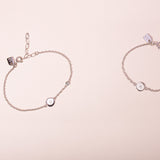 Circle and diamond bracelet women