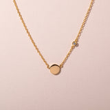 Circle and diamond necklace baby