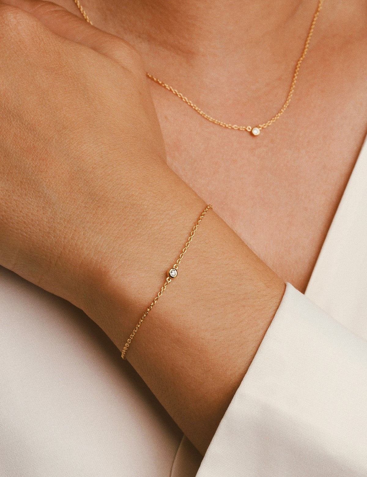 Single diamond bracelet women - Galore jewelry